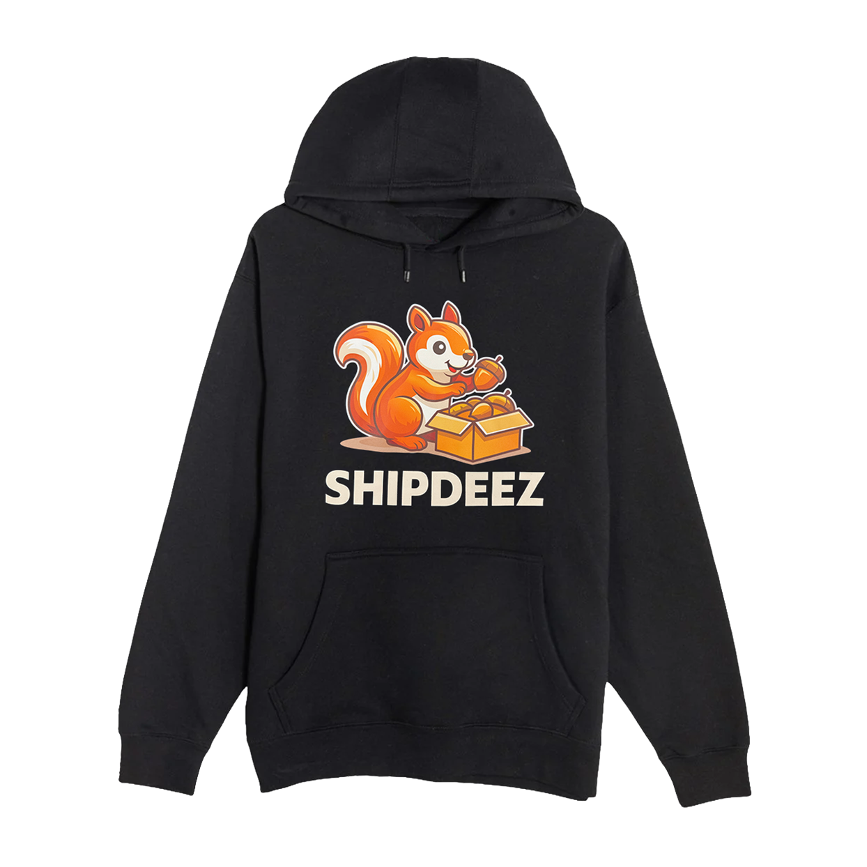 Black Founder's Hoodie – Squirrel Print