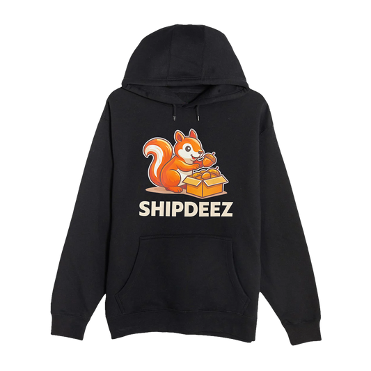 Black Founder's Hoodie – Squirrel Print