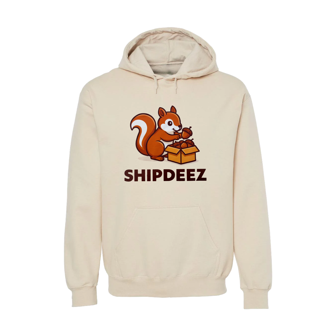 Beige Founder's Hoodie – Squirrel Print