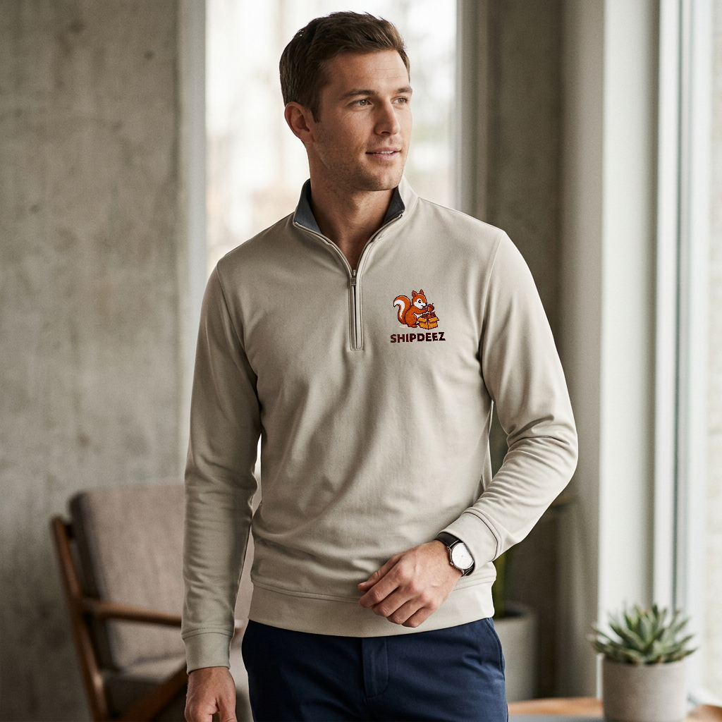 Adidas Golf Quarterzip – Squirrel Print